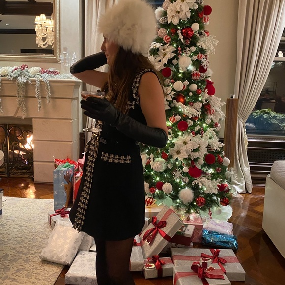 Gorgeous black and white tweed shift dress - Picture 3 of 5